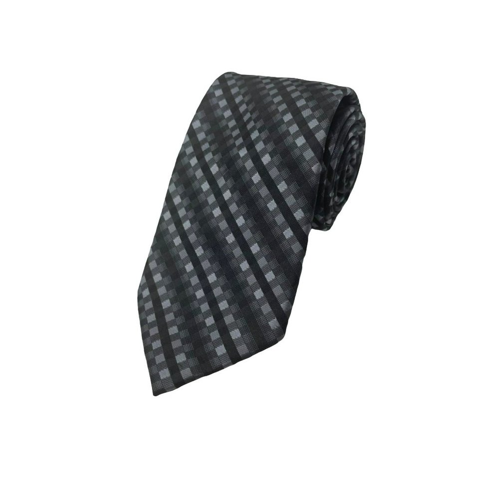 Axist 100% Polyester Black Striped Tie, RN138136